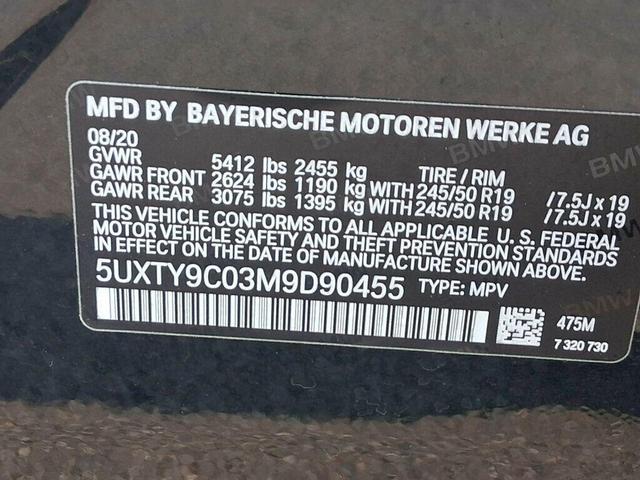 Photo of 2021 Black Sapphire Metallic BMW X3