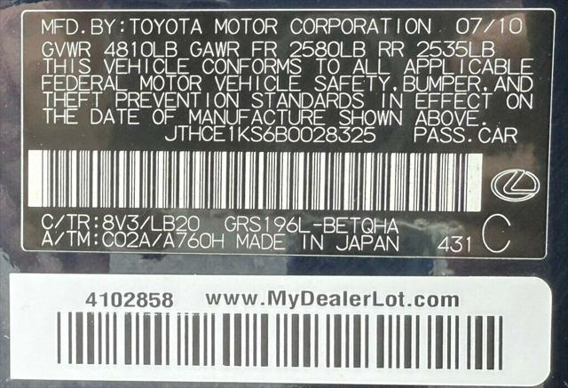 Photo of 2011 Deep Sea Mica Lexus GS 350