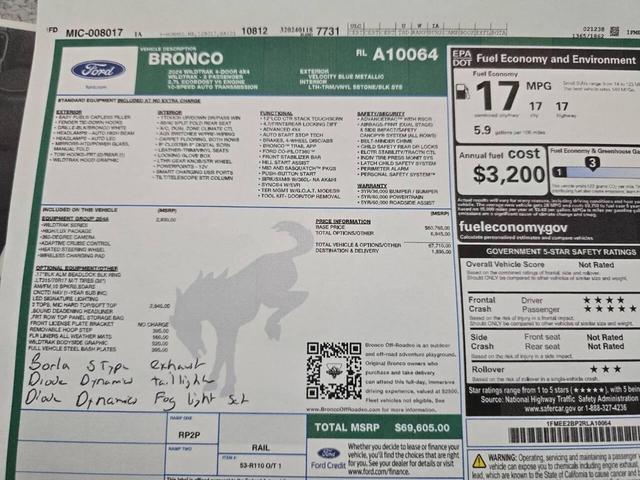 Photo of 2024 Velocity Blue Ford Bronco