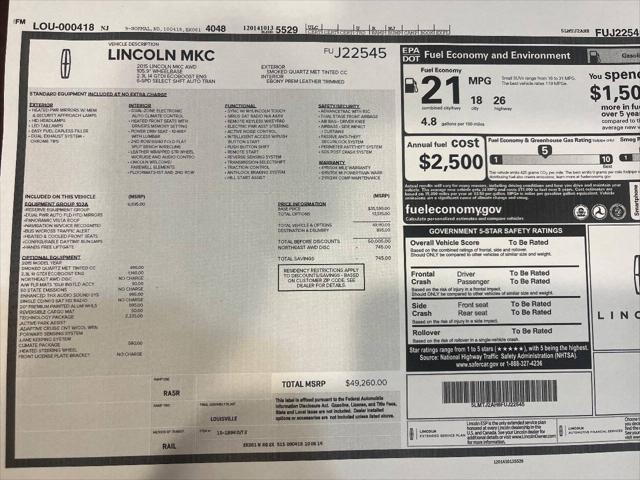 2015 Lincoln MKC