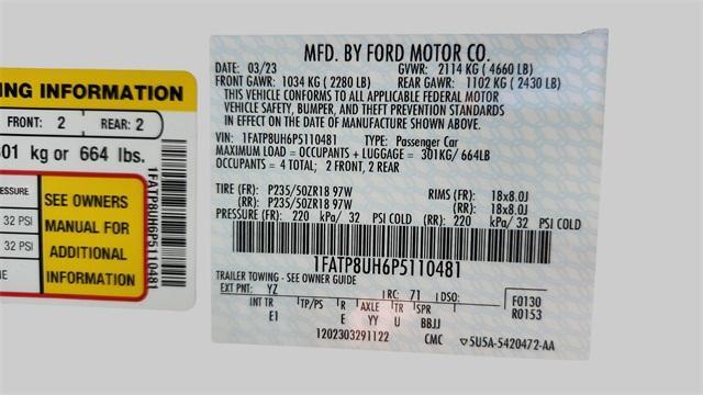 Photo of 2023 Oxford White Ford Mustang