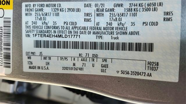 Photo of 2021 Silver Ford Ranger