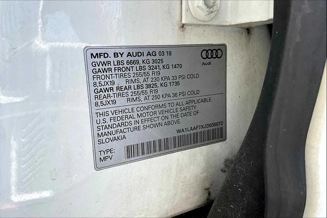 Photo of 2018 WHITE Audi Q7