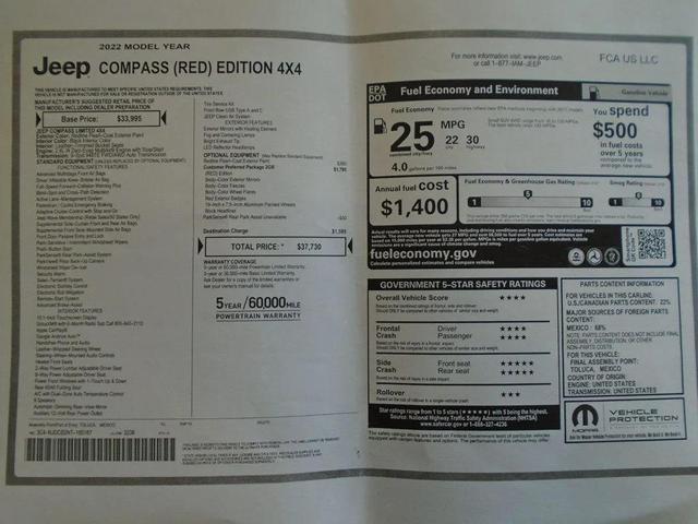 Photo of 2022 Redline Pearlcoat Jeep Compass