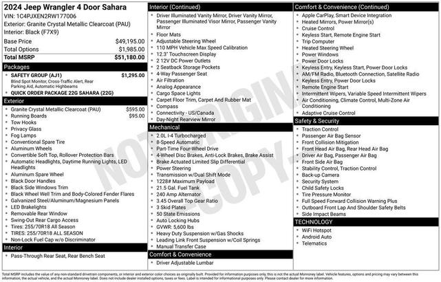 Photo of 2024 Granite Crystal Clearcoat Metallic Jeep Wrangler