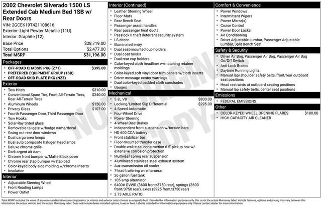 2002 Chevrolet Silverado 1500