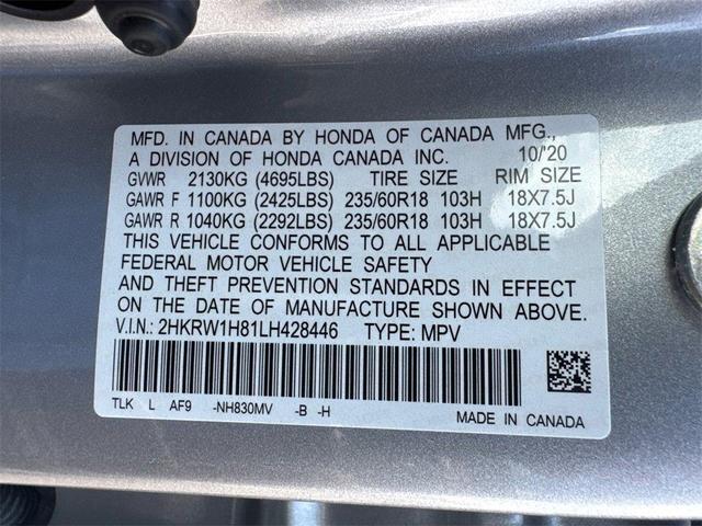 Photo of 2020 Lunar Silver Metallic Honda CR-V