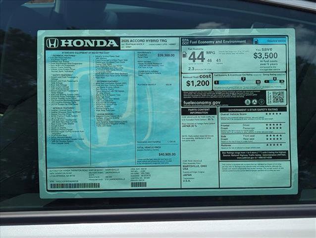 Photo of 2025 Platinum White Pearl Honda Accord Hybrid