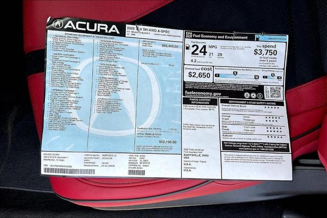 Photo of 2025 Majestic Black Pearl Acura TLX
