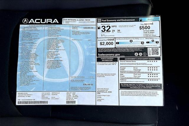Photo of 2025 Majestic Black Pearl Acura Integra