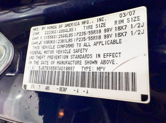 Photo of 2007 Royal Blue Pearl Acura RDX