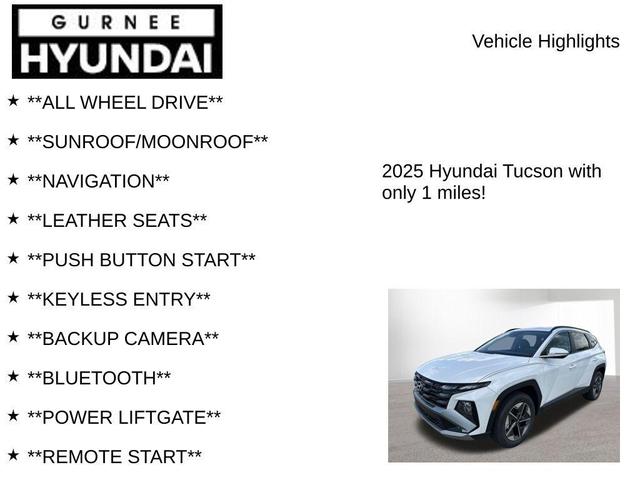 Photo of 2025 White Pearl Hyundai TUCSON