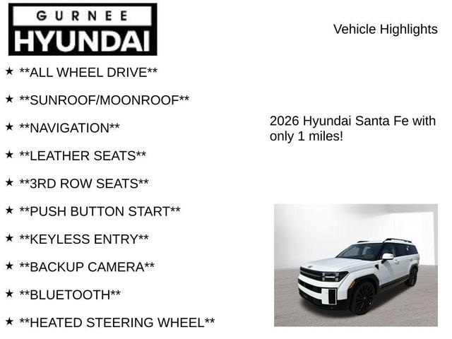 Photo of 2026 White Hyundai SANTA FE