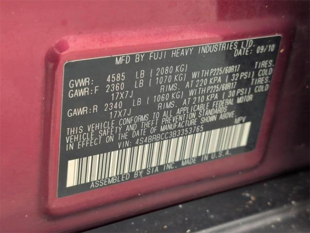 Photo of 2011 Ruby Red Pearl Subaru Outback