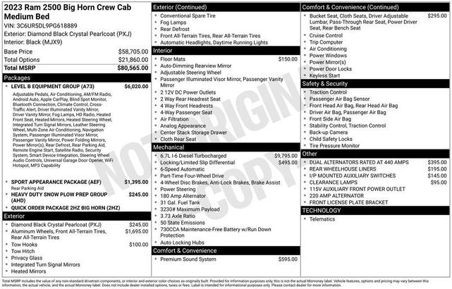 Photo of 2023 Diamond Black RAM 2500