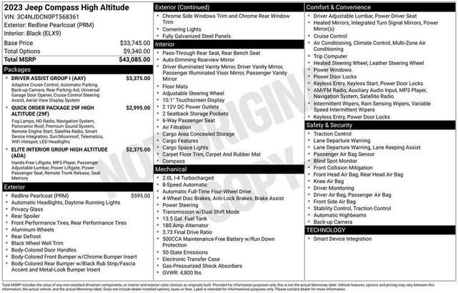 Photo of 2023 Redline Pearlcoat Jeep Compass
