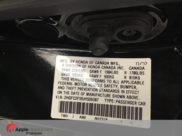 Photo of 2018 Crystal Black Pearl Honda Civic