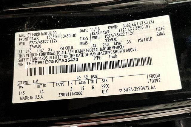 Photo of 2019 Agate Black Metallic Ford F-150