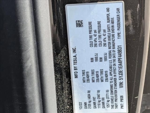 Photo of 2023 Solid Black Tesla Model 3