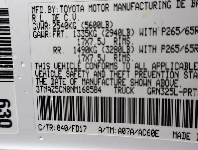 Photo of 2022 White Toyota Tacoma
