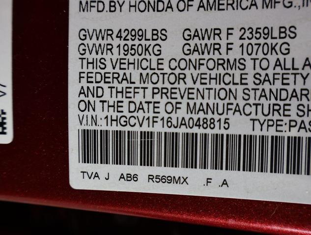 Photo of 2018 Radiant Red Metallic Honda Accord
