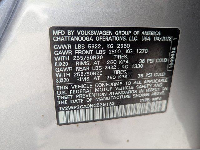 Photo of 2022 Pyrite Silver Metallic Volkswagen Atlas