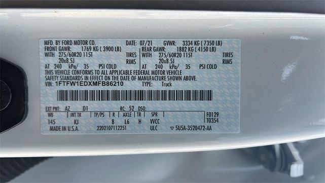 Photo of 2021 Star White Ford F-150