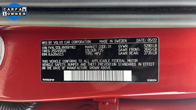 Photo of 2022 Fusion Red Metallic Volvo XC60