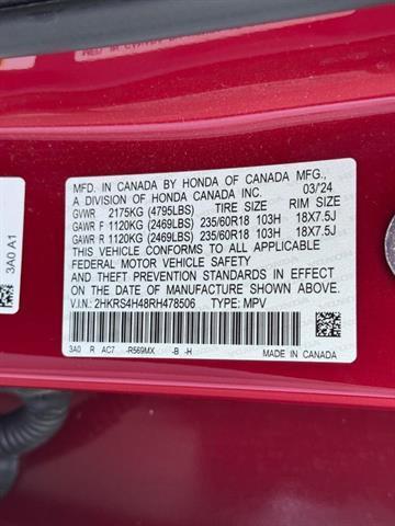Photo of 2024 Radiant Red Metallic Honda CR-V