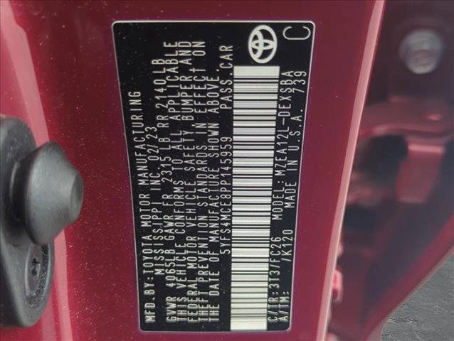 Photo of 2023 Ruby Flare Toyota Corolla