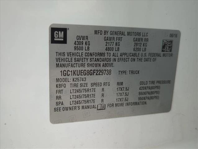 Photo of 2016 Summit White Chevrolet Silverado 2500