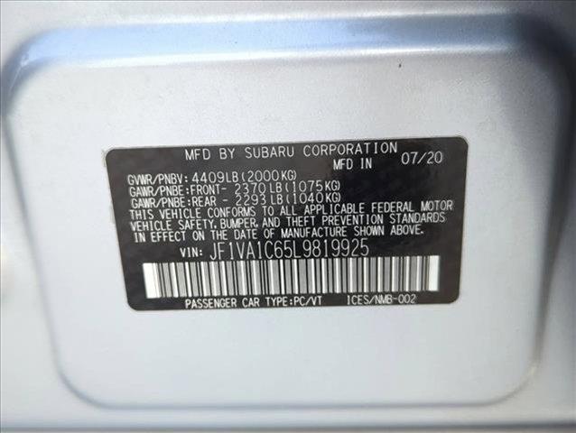 Photo of 2020 Ice Silver Metallic Subaru WRX
