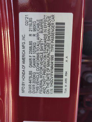 Photo of 2021 San Marino Red Honda Accord