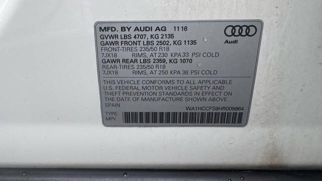 Photo of 2017 White Audi Q3