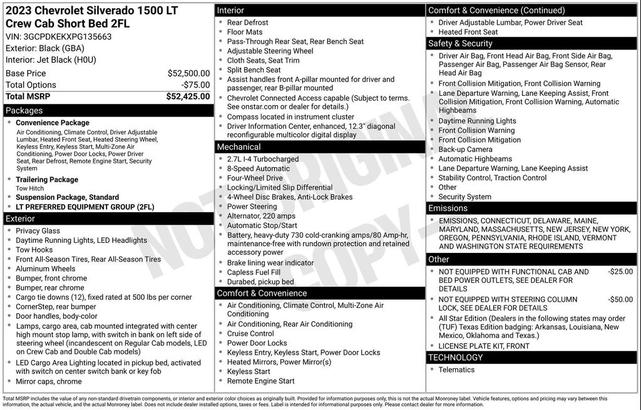 Photo of 2023 Black Chevrolet Silverado 1500
