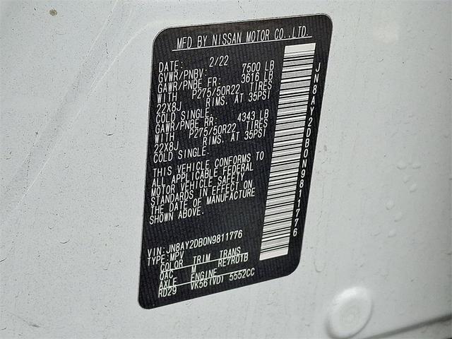 Photo of 2022 Aspen White Tricoat Nissan Armada