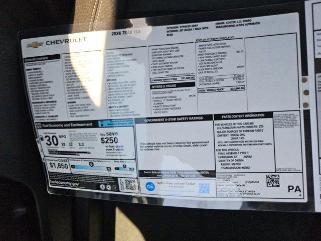 Photo of 2026 Cypress Gray Chevrolet Trax