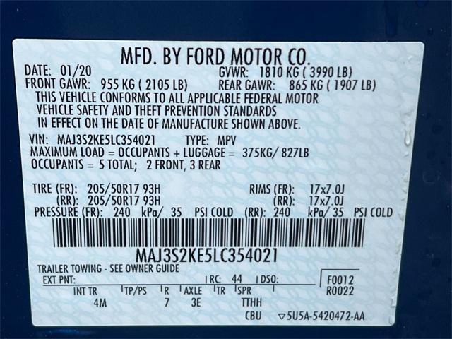 Photo of 2020 Lightning Blue Ford EcoSport