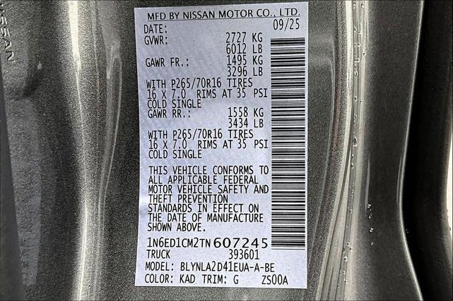 Photo of 2026 Gun Metallic Nissan Frontier