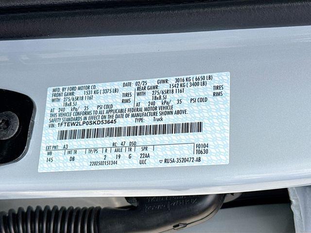 Photo of 2025 White Metallic Ford F-150