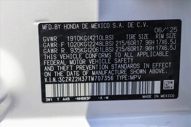 Photo of 2026 Platinum White Pearl Honda HR-V