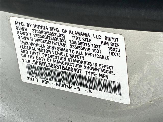 Photo of 2007 Silver Pearl Metallic Honda Odyssey