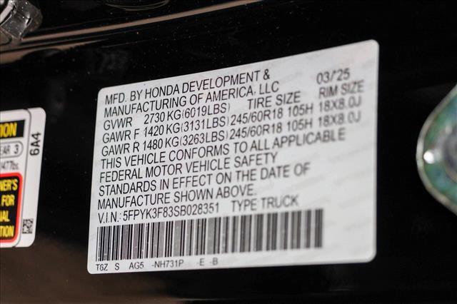Photo of 2025 Crystal Black Pearl Honda Ridgeline