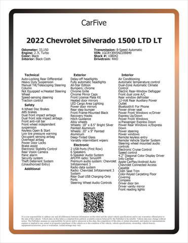 Photo of 2022 Black Chevrolet Silverado 1500