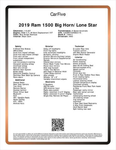 Photo of 2019 Blue Streak Pearlcoat RAM 1500