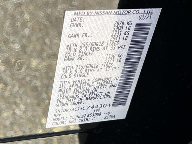 Photo of 2025 Super Black Nissan Pathfinder
