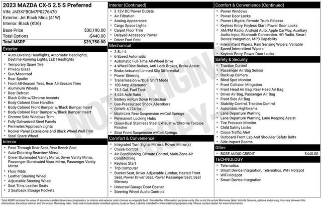 Photo of 2023 Jet Black Mica Mazda CX-5