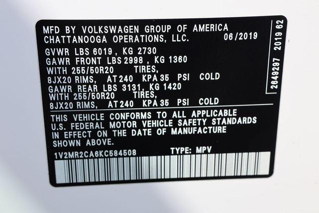 Photo of 2019 Pure White Volkswagen Atlas