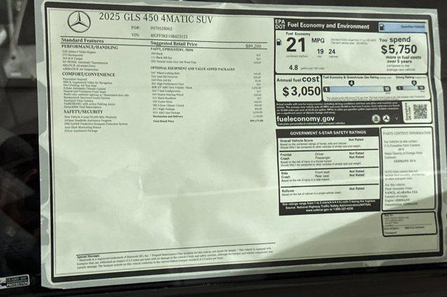 Photo of 2025 Black Mercedes-Benz GLS 450