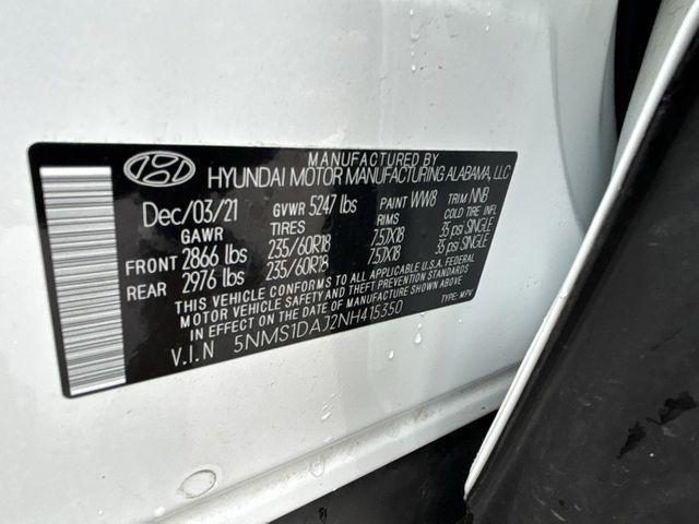 Photo of 2022 Quartz White Hyundai SANTA FE